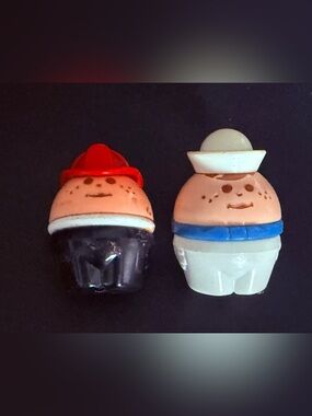 Vintage Little Tikes Toddle Tots figures, the fireman and sailor.